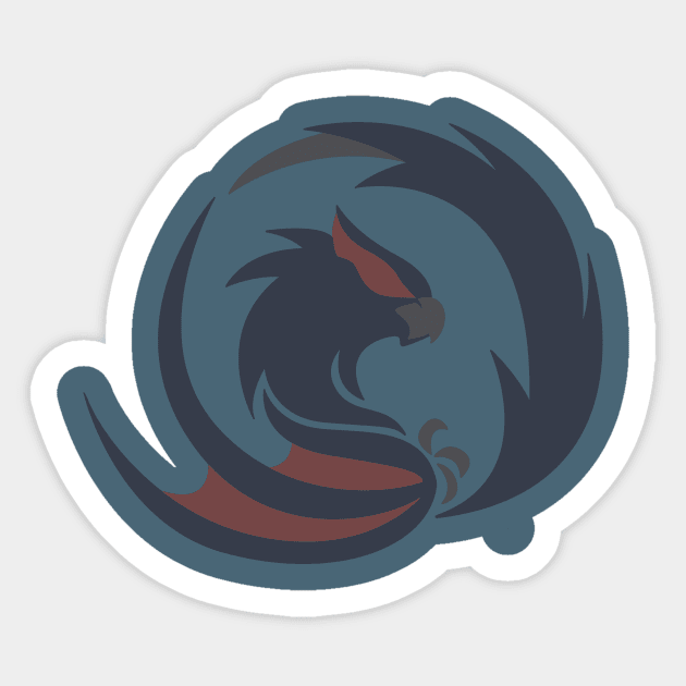 Lurking Predator - Nargacuga Sticker by kinokashi